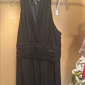 White House Black Market Black Plunge Neck Sheath Dress